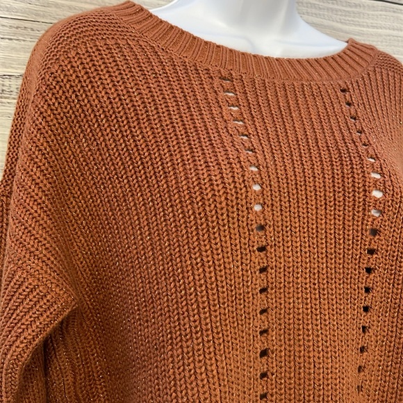 Aeropostale Brown / Burnt Orange  Knit Sweater | Size Medium - Picture 2 of 8
